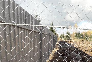 Забор профлист и сетка